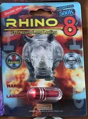 Rinoceronte 8 píldoras de la erección para los hombres 1 caja = 24 píldoras