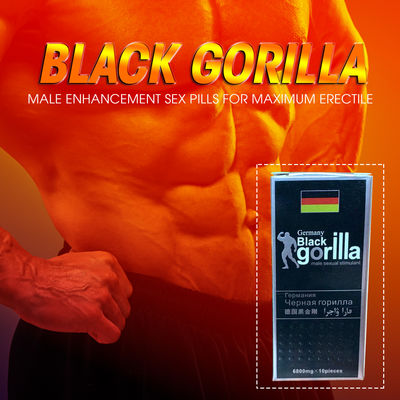 Píldoras negras de la caja 10 de Gorilla Tablets Mens Erection Pills 1